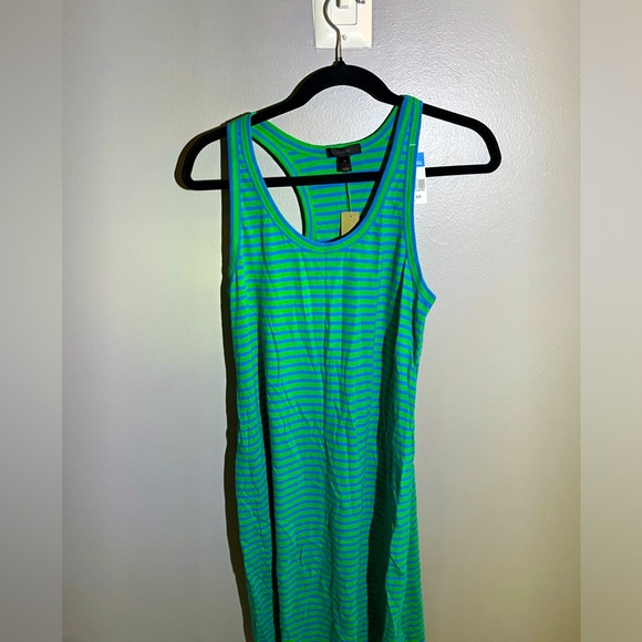 J. Crew Dresses & Skirts - Green and Blue Striped Tank Dress